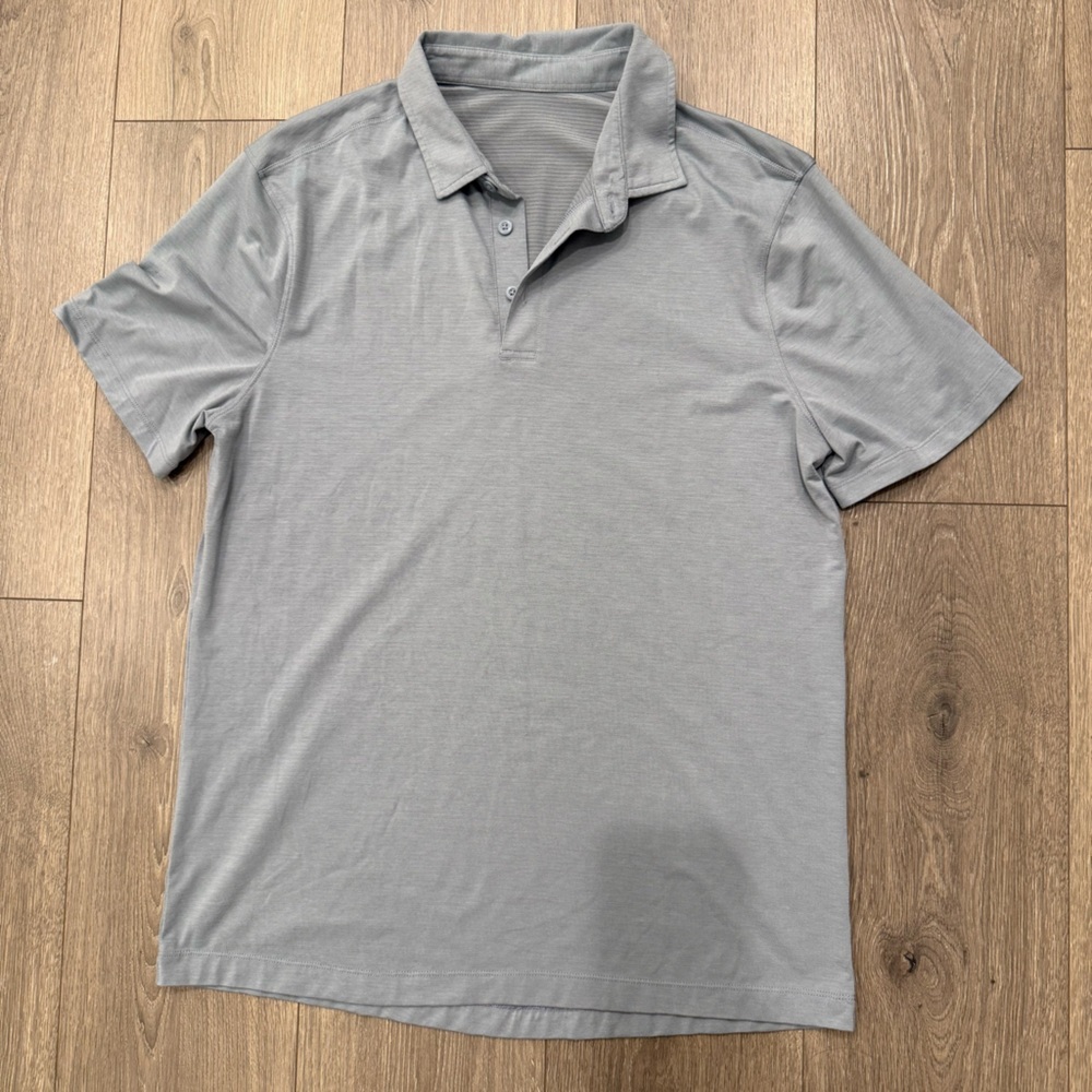 Lululemon Men's Gray Polo Shirt